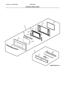 Control Panel And Door Diagram and Parts List for GMBD3068AFA  Frigidaire Microwave
