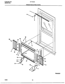 Window Mounting Parts Diagram and Parts List for 5177004A  Frigidaire Air Conditioner
