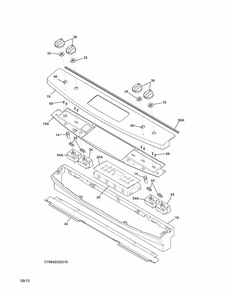 Backguard Diagram and Parts List for 79042502312  Kenmore Range