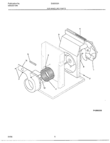 Air Handling Parts Diagram and Parts List for 5069008A  Frigidaire Air Conditioner