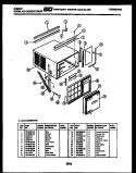 CABINET PARTS Diagram and Parts List for AG25E6RTBA  Gibson Air Conditioner