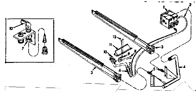 Burner & manifold assembly Diagram and Parts List for 867769162  Frigidaire Air Conditioner