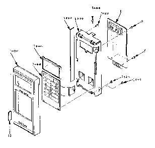 Control Panel Diagram and Parts List for 5648748610  Kenmore Microwave