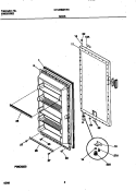 DOOR Diagram and Parts List for CFU09M2HW1  Frigidaire Freezer