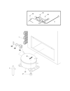System Diagram and Parts List for 2531692210B  Kenmore Freezer