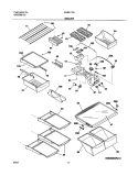 SHELVES Diagram and Parts List for NGS21TZAB2  Frigidaire Refrigerator