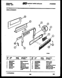 BACKGUARD Diagram and Parts List for GPG34BNL1  Frigidaire Range