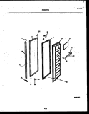 FREEZER DOOR PARTS Diagram and Parts List for RS227NCD0  Frigidaire Refrigerator