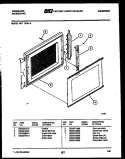 DOOR PARTS Diagram and Parts List for MCT1375L5  Frigidaire Microwave