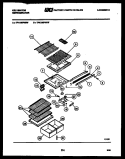 SHELVES AND SUPPORTS Diagram and Parts List for TPK180PN0T  Kelvinator Refrigerator