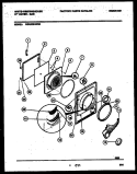 DOOR PARTS Diagram and Parts List for WDG336RBW0  Frigidaire Dryer