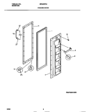 FREEZER DOOR Diagram and Parts List for MRS20HRAW5  Frigidaire Refrigerator