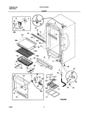 CABINET Diagram and Parts List for FRU17G4JW6  Frigidaire Refrigerator