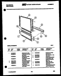 OUTER DOOR PARTS Diagram and Parts List for DWU6025W2  Kelvinator Dishwasher
