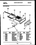 BROILER DRAWER PARTS Diagram and Parts List for CG301SP2W1  Frigidaire Range