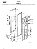 FREEZER DOOR Diagram and Parts List for FRS22VSBD1  Frigidaire Refrigerator
