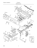 CONTROL PANEL Diagram and Parts List for FTFB4000FS1  Frigidaire Washer
