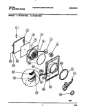 DOOR PARTS Diagram and Parts List for 47-2251-23-02  Tappan Dryer