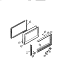 UPPER OVEN DOOR Diagram and Parts List for 73-7857-66-03  Tappan Range
