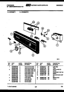 CONSOLE AND CONTROL PARTS Diagram and Parts List for DW4600PW1  Frigidaire Dishwasher