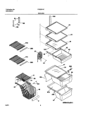 SHELVES Diagram and Parts List for FRS23F4CQ0  Frigidaire Refrigerator
