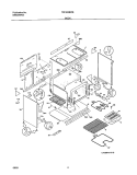 BODY Diagram and Parts List for FEF402BWB  Frigidaire Range