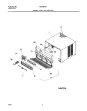 CABINET FRONT AND WRAPPER Diagram and Parts List for FAL104K1A3  Frigidaire Air Conditioner