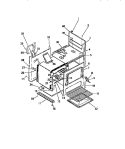 INTERIOR OVEN, PANELS, FRAME Diagram and Parts List for GG26PCW0  Frigidaire Range