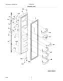 FREEZER DOOR Diagram and Parts List for FRS26LF8CW0  Frigidaire Refrigerator