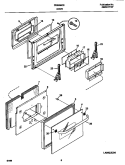 DOOR Diagram and Parts List for FEB556CEBG  Frigidaire Wall Oven