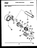 BLOWER AND DRIVE PARTS Diagram and Parts List for DE7400PW2  Frigidaire Dryer
