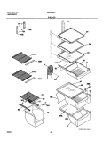SHELVES Diagram and Parts List for FRS26F4CQ0  Frigidaire Refrigerator