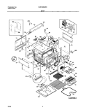 BODY Diagram and Parts List for GLED388ASC  Frigidaire Range
