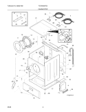 CABINET/TOP Diagram and Parts List for FCCW3000FS2  Frigidaire Washer
