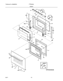DOOR Diagram and Parts List for FFES3025LWB  Frigidaire Wall Oven