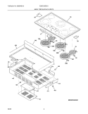 MAINTOP Diagram and Parts List for E36EC65ESS1  Electrolux Cooktop
