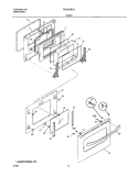 DOOR Diagram and Parts List for FES367BCA  Frigidaire Range