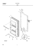 DOOR Diagram and Parts List for FFU14FC2CW1  Frigidaire Freezer