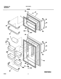 DOOR Diagram and Parts List for PLHT219TCK1  Frigidaire Refrigerator