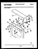 CONSOLE AND CONTROL PARTS Diagram and Parts List for DE350RXD3  Frigidaire Dryer