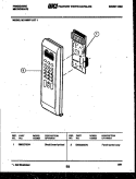 CONTROL PANEL Diagram and Parts List for MC1350P1  Frigidaire Microwave