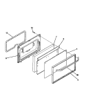 DOOR Diagram and Parts List for FEF350SADD  Frigidaire Range