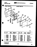 DOOR PARTS Diagram and Parts List for 12-2299-00-01  Tappan Wall Oven
