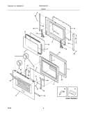 DOOR Diagram and Parts List for FGEW3045KFA  Frigidaire Wall Oven