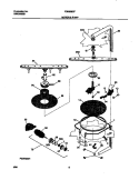 MOTOR Diagram and Parts List for FDB836GFB4  Frigidaire Dishwasher