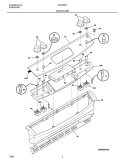 BACKGUARD Diagram and Parts List for FES355DSA  Frigidaire Range