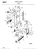 CABINET Diagram and Parts List for WRS22WRCW1  Frigidaire Refrigerator