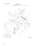 FRONT PANEL / LINT FILTER Diagram and Parts List for LFD301GW4  Frigidaire Dryer
