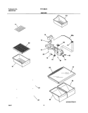 SHELVES Diagram and Parts List for FRT18IB4AW2  Frigidaire Refrigerator