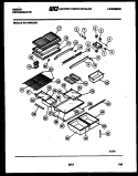 SHELVES AND SUPPORTS Diagram and Parts List for RT17F9WU3B  Gibson Refrigerator